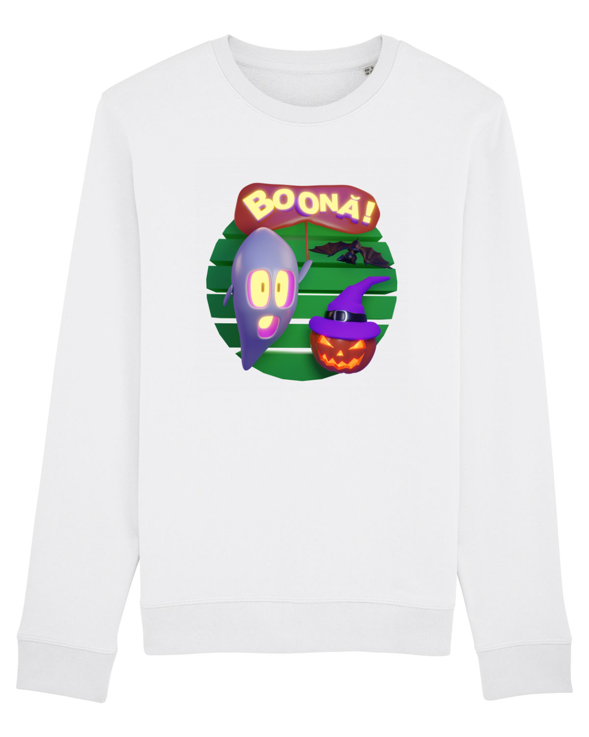 Bluză mânecă lungă Unisex Rise White