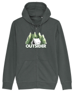 OUTSIDER Hanorac cu fermoar Unisex Connector