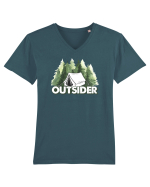 OUTSIDER Tricou mânecă scurtă guler V Bărbat Presenter