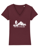 The top is the limit Tricou mânecă scurtă guler V Damă Evoker