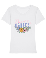 Birthday Girl Tricou mânecă scurtă guler larg fitted Damă Expresser