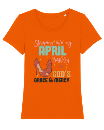 Stepping Into My April Birthday Bright Orange