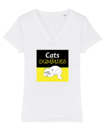 Cats for Dummies Tricou mânecă scurtă guler V Damă Evoker