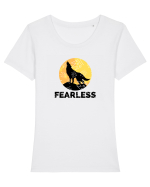 Fearless Wolf Tricou mânecă scurtă guler larg fitted Damă Expresser