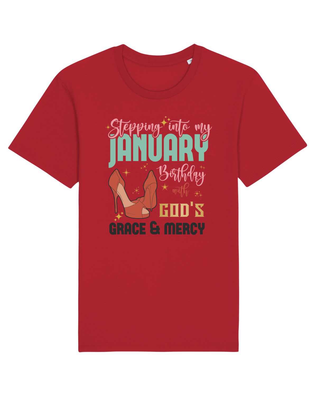 Tricou mânecă scurtă Unisex Rocker Red