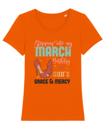 Stepping Into My March Birthday Bright Orange