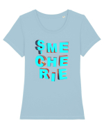 Șmecherie Tricou mânecă scurtă guler larg fitted Damă Expresser