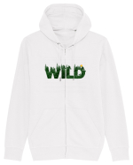 Wild - forest, wolf howling at moon Hanorac cu fermoar Unisex Connector
