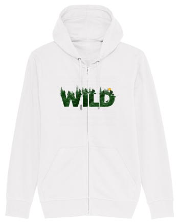 Wild - forest, wolf howling at moon White