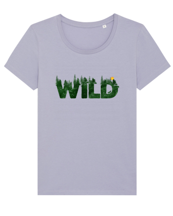 Wild - forest, wolf howling at moon Lavender
