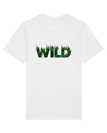 Wild - forest, wolf howling at moon White
