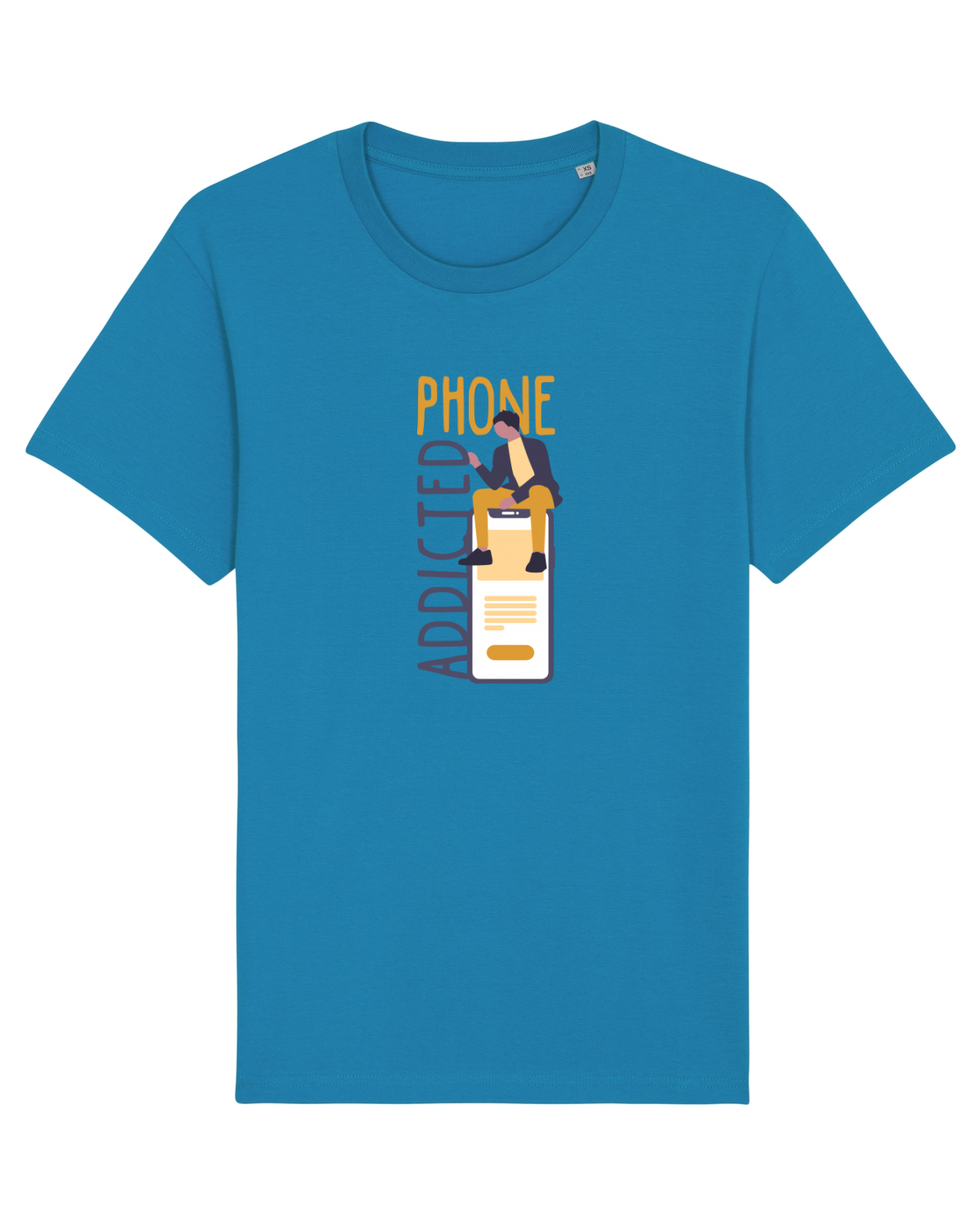 Tricou mânecă scurtă Unisex Rocker Azur