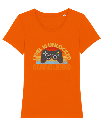 Level 16 Unlocked Gaming Legend Bright Orange