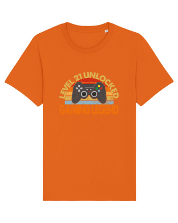 Level 21 Unlocked Gaming Legend Bright Orange