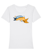 Supereroină Tricou mânecă scurtă guler larg fitted Damă Expresser