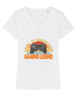 Level 27 Unlocked Gaming Legend Tricou mânecă scurtă guler V Damă Evoker