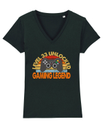 Level 33 Unlocked Gaming Legend Tricou mânecă scurtă guler V Damă Evoker