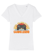 Level 40 Unlocked Gaming Legend Tricou mânecă scurtă guler V Damă Evoker