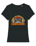Level 40 Unlocked Gaming Legend Tricou mânecă scurtă guler larg fitted Damă Expresser
