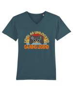 Level 40 Unlocked Gaming Legend Tricou mânecă scurtă guler V Bărbat Presenter