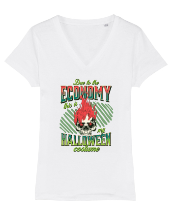 Costum de Halloween - Craniu în flăcări White