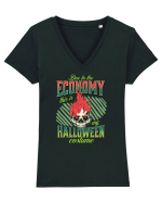 Costum de Halloween - Craniu în flăcări Tricou mânecă scurtă guler V Damă Evoker