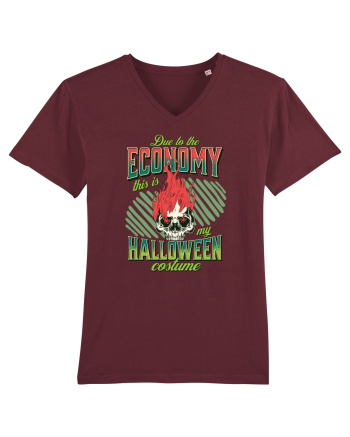 Costum de Halloween - Craniu în flăcări Burgundy