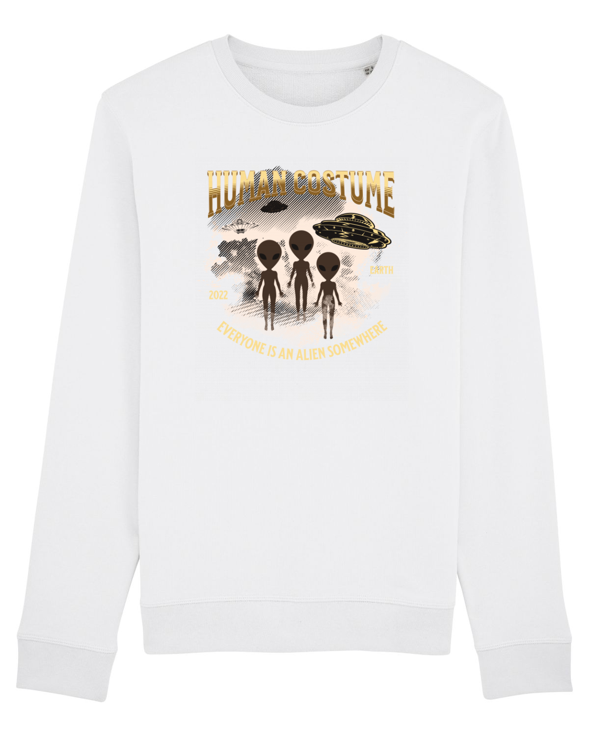 Bluză mânecă lungă Unisex Rise White