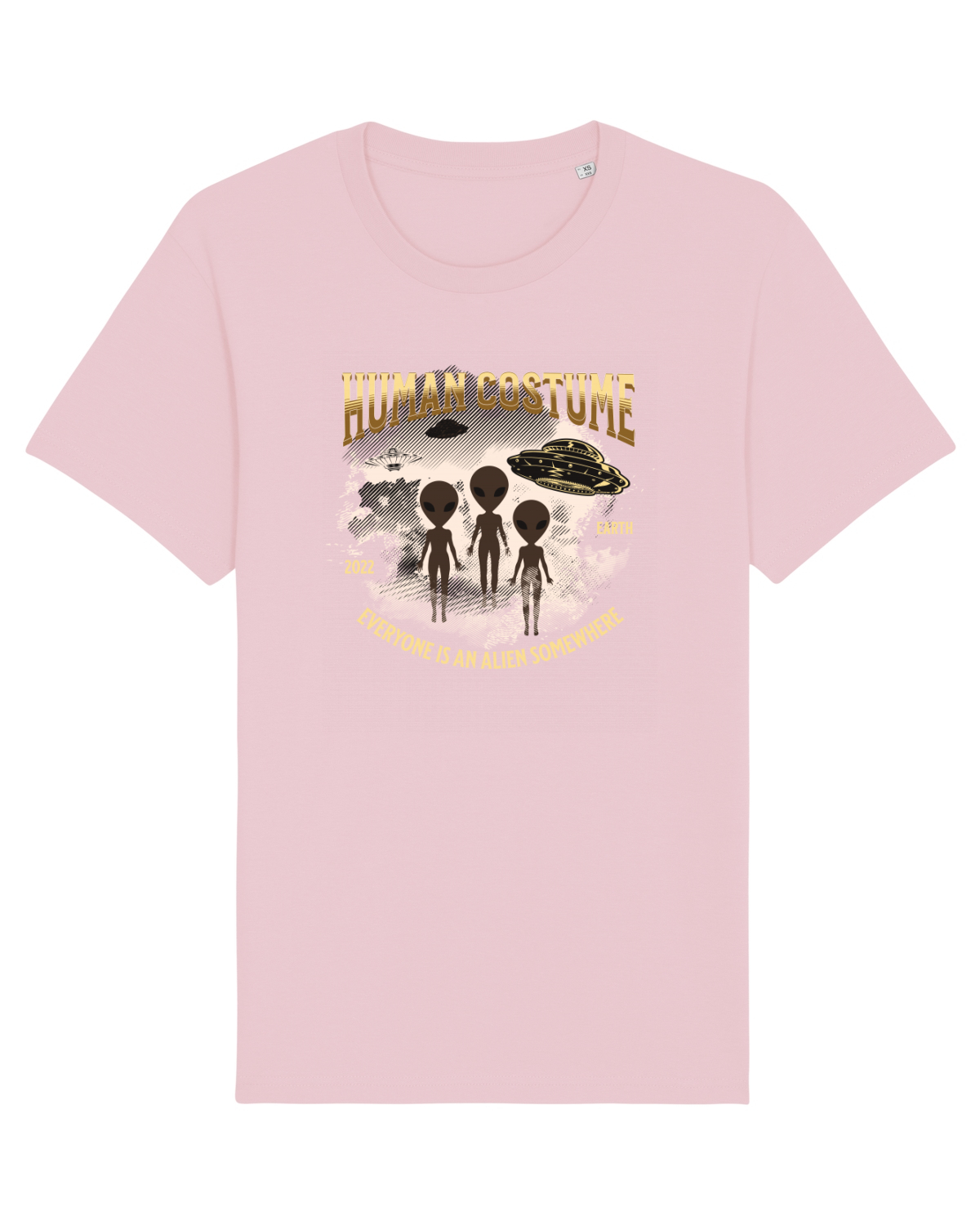 Tricou mânecă scurtă Unisex Rocker Cotton Pink