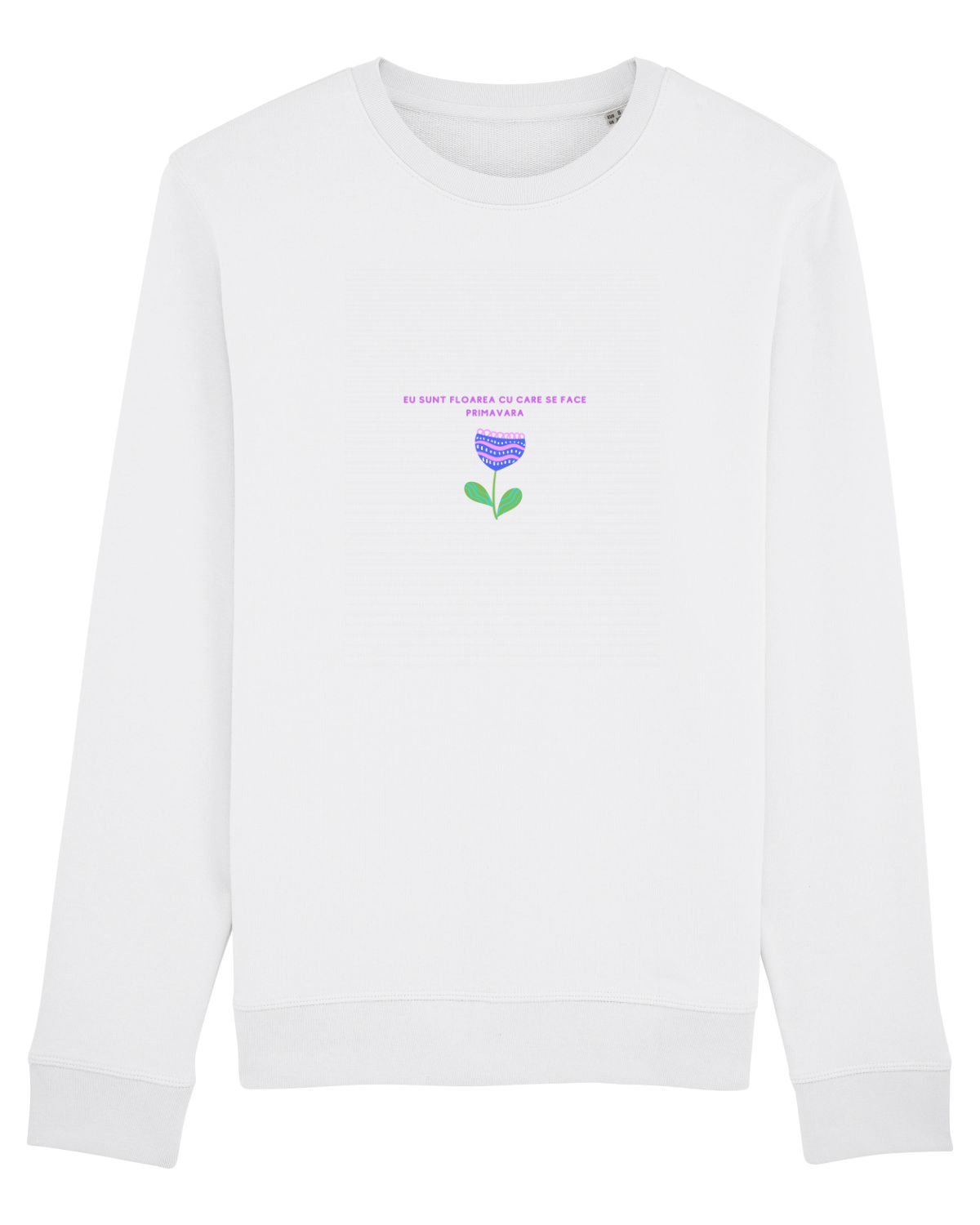 Bluză mânecă lungă Unisex Rise White