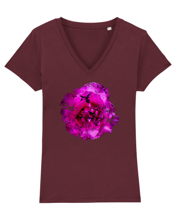 Trandafir si colibri Burgundy