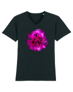 Trandafir si colibri Tricou mânecă scurtă guler V Bărbat Presenter