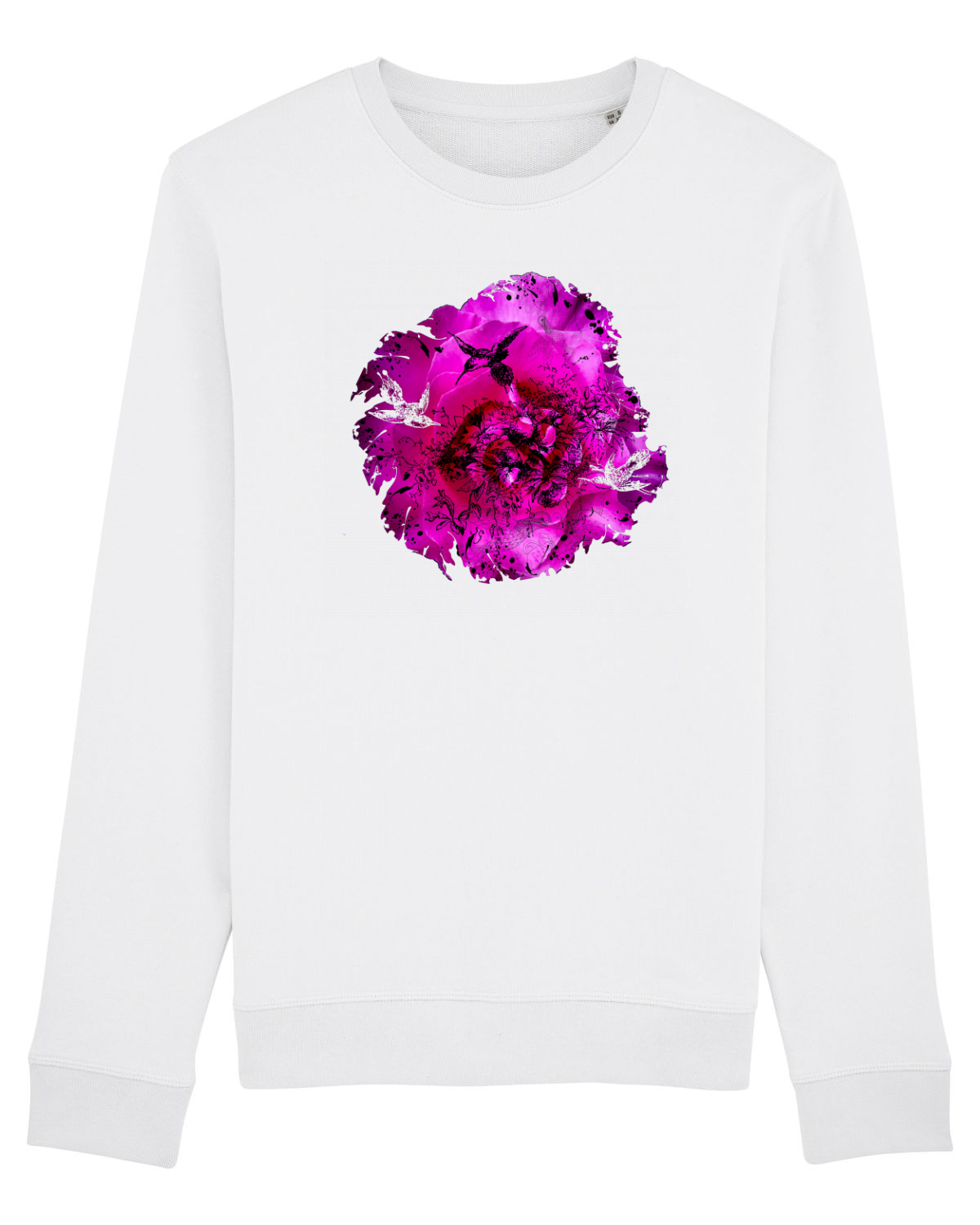 Bluză mânecă lungă Unisex Rise White