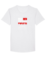 FIREFIGHTER Tricou mânecă scurtă guler larg Bărbat Skater