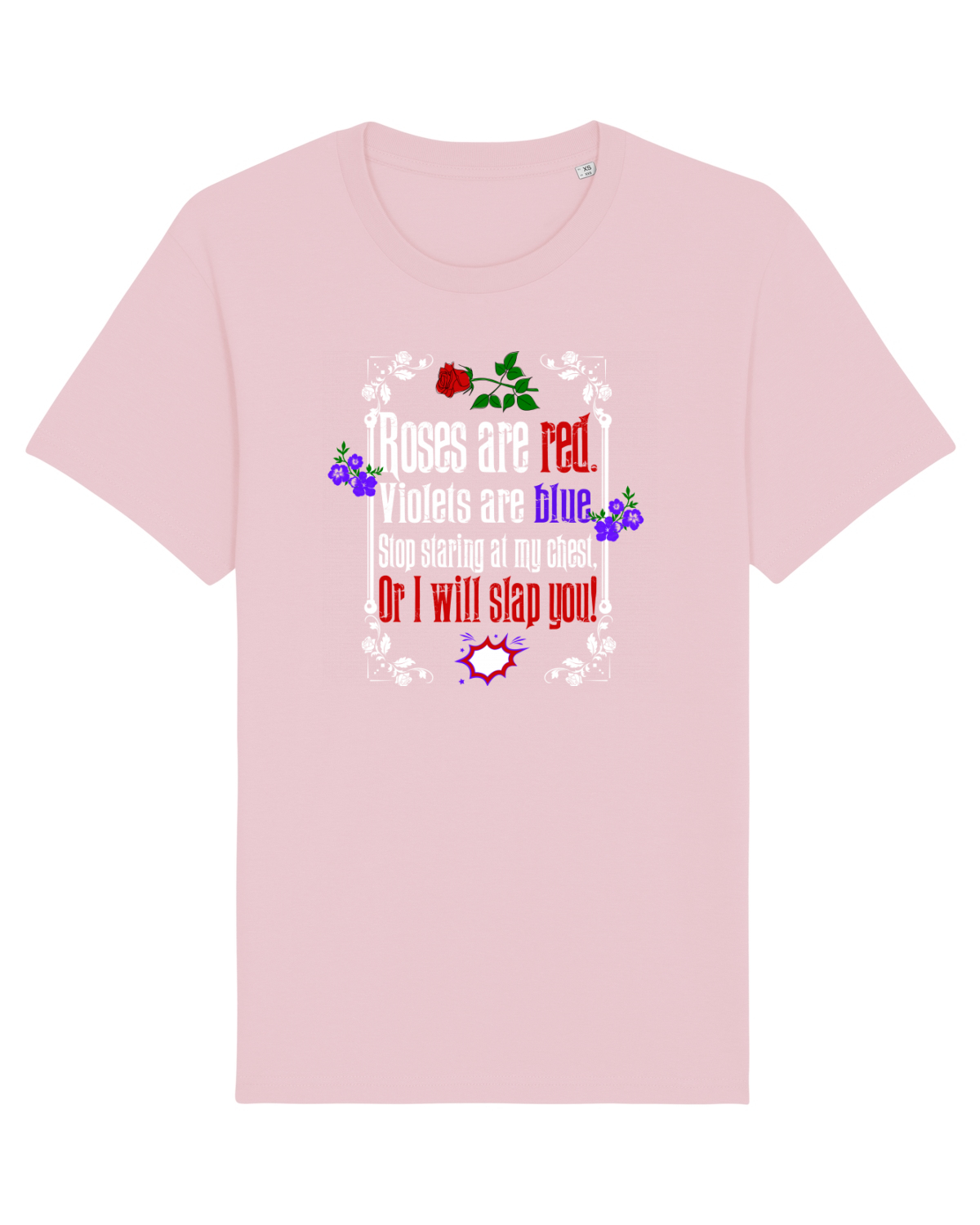 Tricou mânecă scurtă Unisex Rocker Cotton Pink