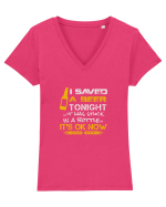 BEER Tricou mânecă scurtă guler V Damă Evoker