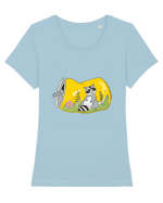 Raton in cutie Tricou mânecă scurtă guler larg fitted Damă Expresser