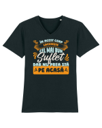 Cel mai bun suflet Tricou mânecă scurtă guler V Bărbat Presenter