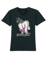 Stu-dinte eminent Tricou mânecă scurtă guler V Bărbat Presenter