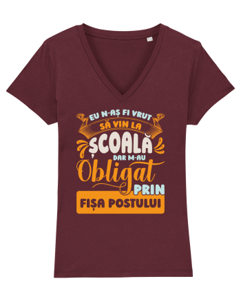 N-aș fi vrut să vin la școală Burgundy