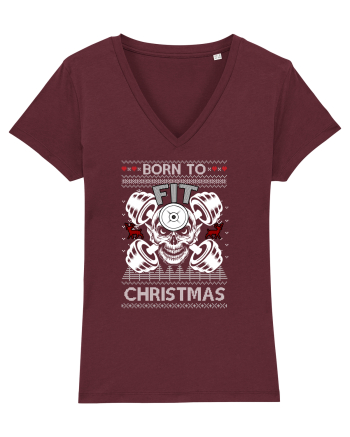 Born To Fit Christmas Burgundy