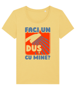 Faci un duș cu mine? Tricou mânecă scurtă guler larg fitted Damă Expresser