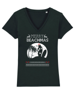Merry Beachmas Tricou mânecă scurtă guler V Damă Evoker