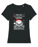 Merry Bikemas Born To Ride Tricou mânecă scurtă guler larg fitted Damă Expresser