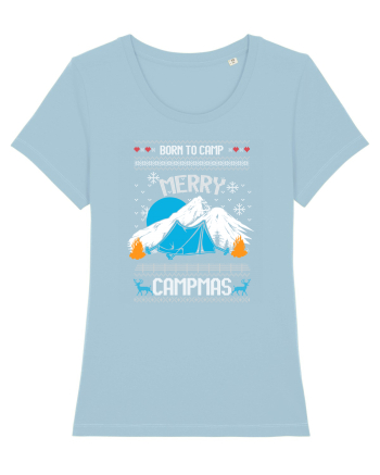 Merry Campmas Born To Camp Sky Blue