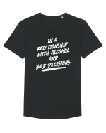 Alcohol and Bad Decisions relationship Tricou mânecă scurtă guler larg Bărbat Skater