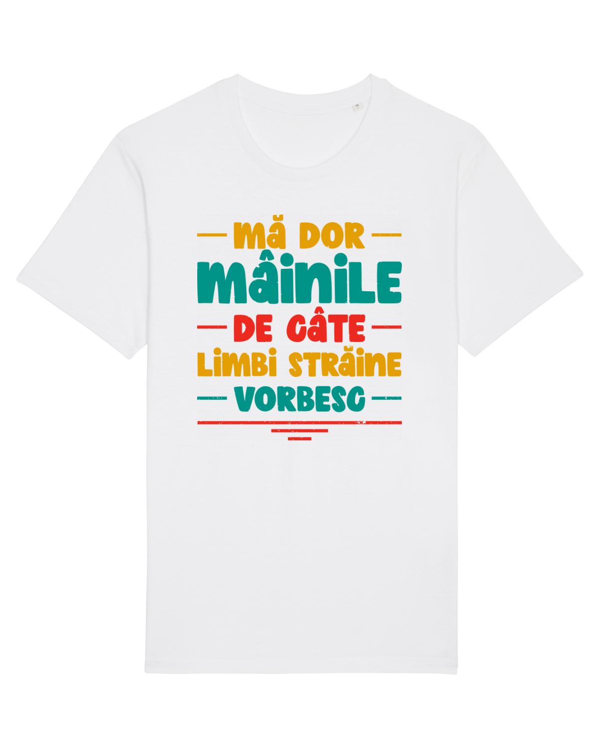 Tricou mânecă scurtă Unisex Rocker White