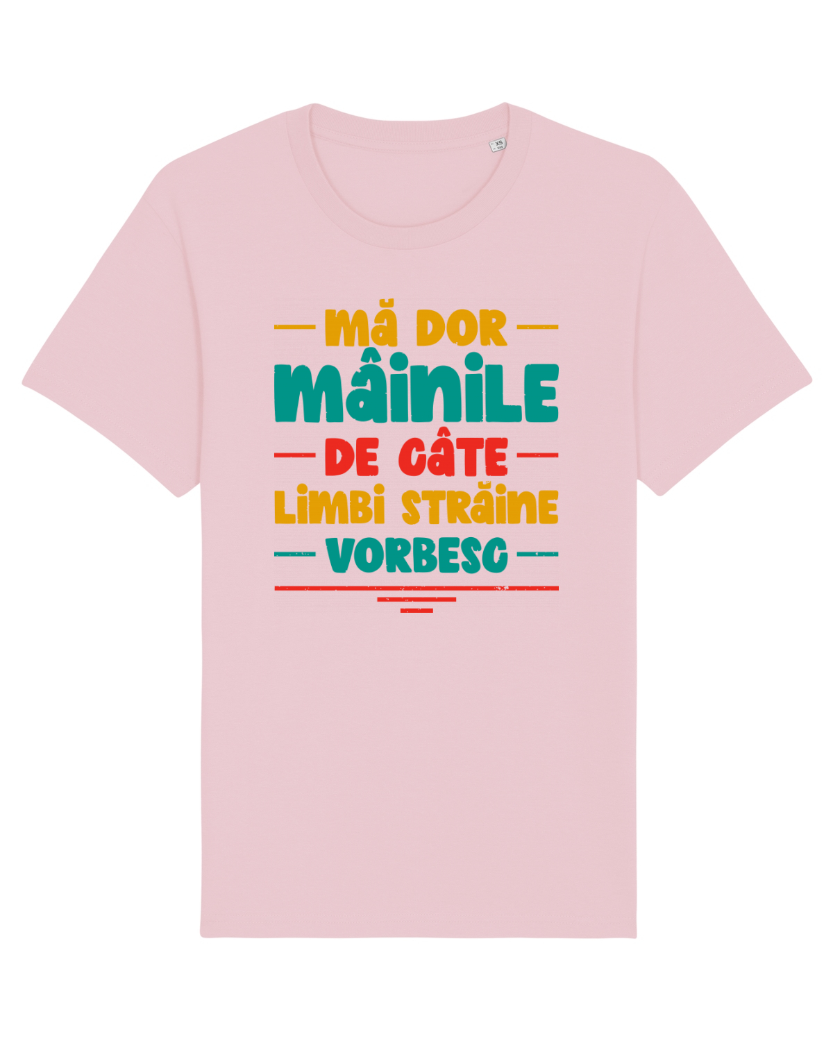 Tricou mânecă scurtă Unisex Rocker Cotton Pink