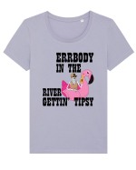 Errbody In The River Gettin' Tipsy Tricou mânecă scurtă guler larg fitted Damă Expresser