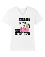 Errbody In The River Gettin' Tipsy Tricou mânecă scurtă guler V Bărbat Presenter
